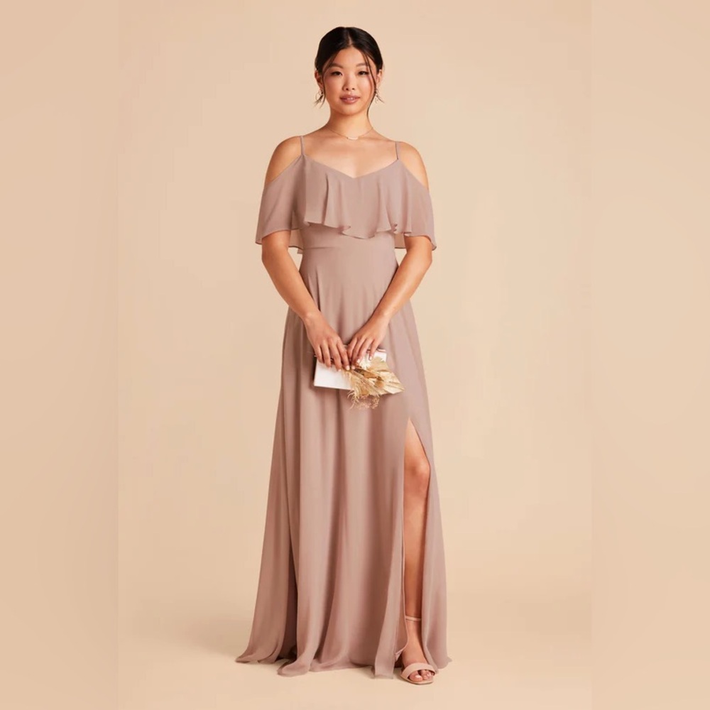 Birdy Grey Jane Bridesmaid Dress, Chiffon Taupe